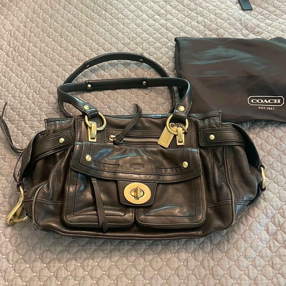 Coach leather handbag
